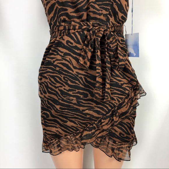 Majorelle Brin Dress Brown Zebra Mini Short Sleeve - Picture 5 of 8